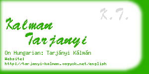 kalman tarjanyi business card